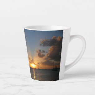 Sonnenuntergang mit Segelbooten Tropical Landscape Milchtasse