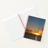 Sonnenuntergang mit Segelbooten Tropical Landscape Notizblock (Innenseite)