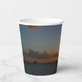 Sonnenuntergang mit Segelbooten Tropical Landscape Pappbecher (Vorderseite)