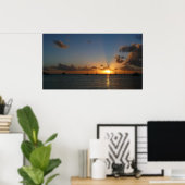 Sonnenuntergang mit Segelbooten Tropical Landscape Poster (Heimbüro)