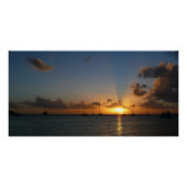 Sonnenuntergang mit Segelbooten Tropical Landscape Poster (Vorderseite)
