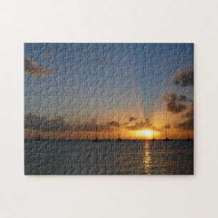 Sonnenuntergang mit Segelbooten Tropical Landscape Puzzle