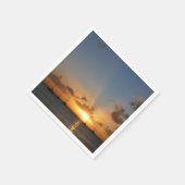 Sonnenuntergang mit Segelbooten Tropical Landscape Serviette (Ecke)