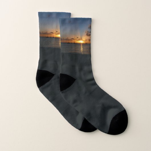 Sonnenuntergang mit Segelbooten Tropical Landscape Socken (Paar)