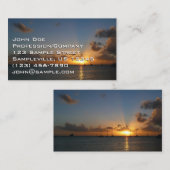 Sonnenuntergang mit Segelbooten Tropical Landscape Visitenkarte (Vorne/Hinten)
