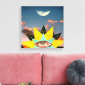 Sonnenuntergang mit Sternen gekrönt Leinwanddruck (Insitu (Wohnzimmer))