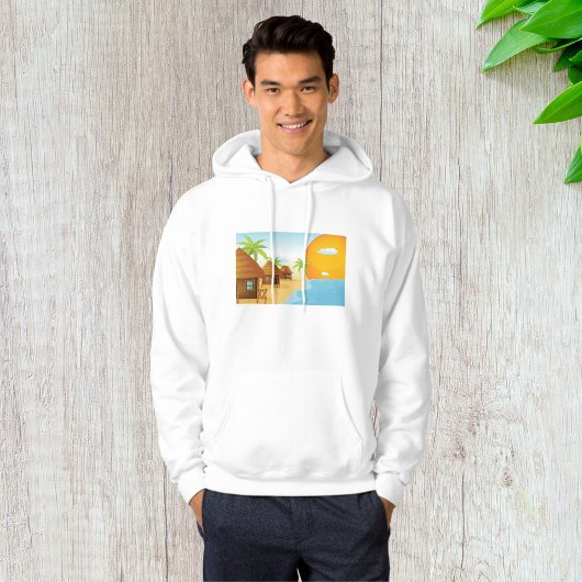 Sonnenuntergang mit Strohhütten Hoodie