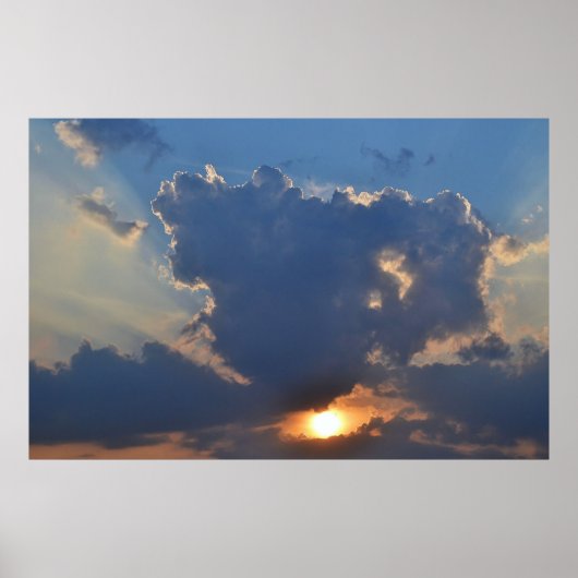 Sonnenuntergang mit Teacup Cloud Formation von STa Poster (Vorne)