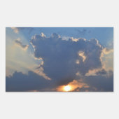 Sonnenuntergang mit Teacup Cloud Formation von STa Rechteckiger Aufkleber (Vorderseite)