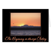 Sonnenuntergang mit Vogel - Anfang ist immer heute