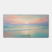 Sonnenuntergang mit Wasserfarben an einem ruhigen  Schreibtischunterlage (Vorderseite)