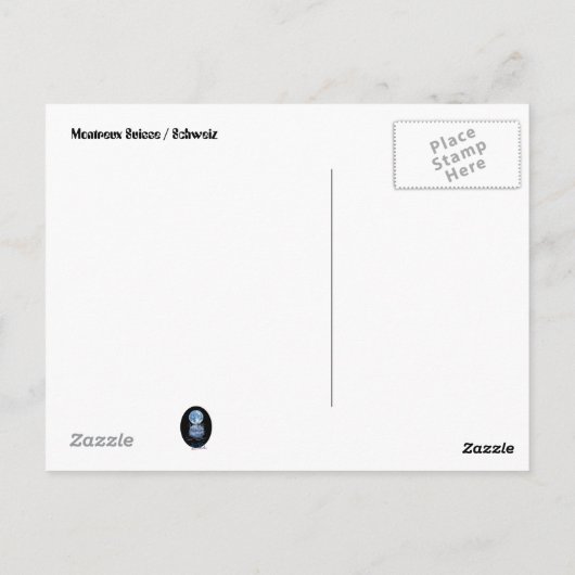 Sonnenuntergang Montreux Postkarte (Rückseite)