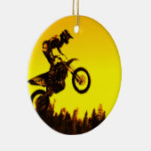 Sonnenuntergang - Motocross Rider Keramik Ornament (Rechts)