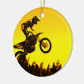 Sonnenuntergang - Motocross Rider Keramik Ornament (Links)