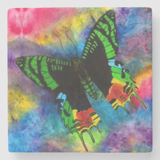 Sonnenuntergang-Motten-Untersetzer Steinuntersetzer (Vorderseite)