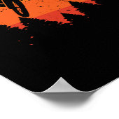 Sonnenuntergang Mountainbike Abfahrt Geländeradler Poster (Ecke)