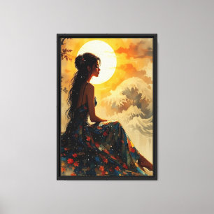 Sonnenuntergang Muse Fantasy Fantastische Leinwand