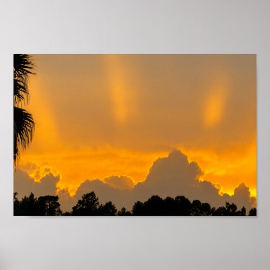 Sonnenuntergang nach dem Sturm - Moody Landschaft Poster (Vorne)