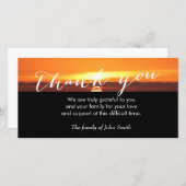 Sonnenuntergang nach der Beerdigung-Gedenkstätte D Dankeskarte (Vorne/Hinten)