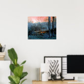 Sonnenuntergang Naht Poster (Heimbüro)
