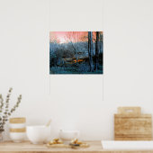Sonnenuntergang Naht Poster (Küche)