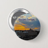 Sonnenuntergang, Nassau Bahamas Button (Vorne & Hinten)