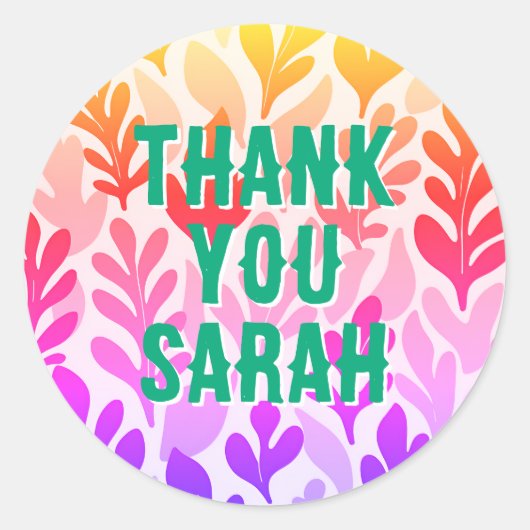 Sonnenuntergang Natur Muster danke erstellen Sie I Runder Aufkleber (Vorderseite)