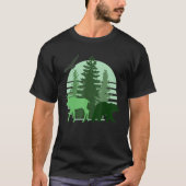 Sonnenuntergang Natur Pine Tree Ästhetisches Minim T-Shirt (Vorderseite)