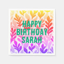 Sonnenuntergang Naturblatt ombre Happy Birthday