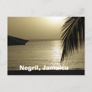 Sonnenuntergang: Negril, Jamaica Postcard Postkarte