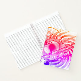(Sonnenuntergang) Neon-Tinte-Galaxie-Spirale Notizblock