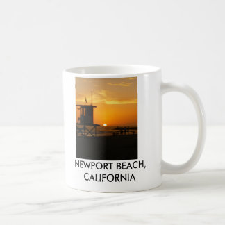 Sonnenuntergang, NEWPORT-STRAND, KALIFORNIEN Kaffeetasse