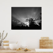 Sonnenuntergang/Noir, Poster (Küche)