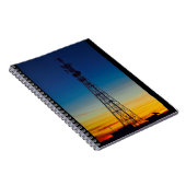 Sonnenuntergang-Notebook mit Tower-Silhouette Notizblock (Rechte Seite)