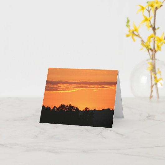 Sonnenuntergang Notecard Karte (Gelbe Blume)