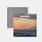 Sonnenuntergang, Oahu Magnet (Vorderseite/Rückseite)