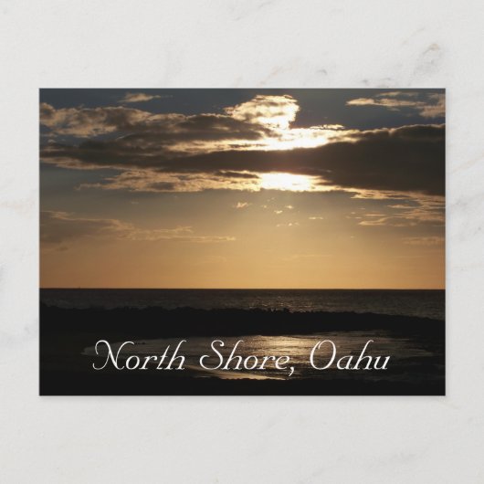 Sonnenuntergang, Oahu Postkarte (Vorderseite)