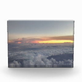 Sonnenuntergang oben am Nachtblock des Fotos