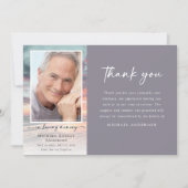 Sonnenuntergang Ocean Memory Foto Beerdigung Dankeskarte (Vorderseite)