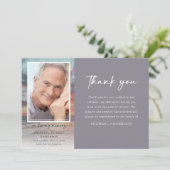 Sonnenuntergang Ocean Memory Foto Beerdigung Dankeskarte (Stehend Vorderseite)