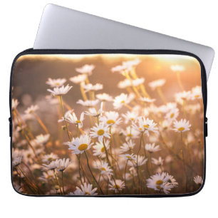 Sonnenuntergang-Ochsenauge-Gänseblümchen Laptopschutzhülle