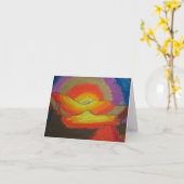 Sonnenuntergang - Ölpasten Karte (Gelbe Blume)