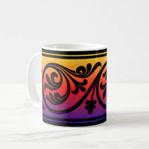 Sonnenuntergang Ombre Stil Art Deco Tasse Becher