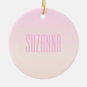 Sonnenuntergang Ombre von Pink zu Pfirsich mit anp Keramik Ornament
