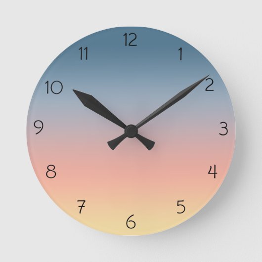 Sonnenuntergang Ombre Wanduhr (Vorderseite)