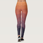 Sonnenuntergang Orange bis lila Leggings (Rückseite)