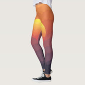 Sonnenuntergang Orange bis lila Leggings (Links)