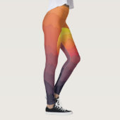 Sonnenuntergang Orange bis lila Leggings (Rechts)