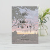 Sonnenuntergang orange gelb schöne Landschaft Hoch Einladung (Stehend Vorderseite)