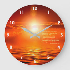 Sonnenuntergang Orange Golden Sky Sea of Gold Insp Große Wanduhr